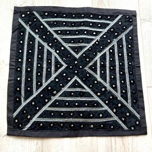 Black cushion cover handmade from NE region of Turkmenistan in Iran/Persia